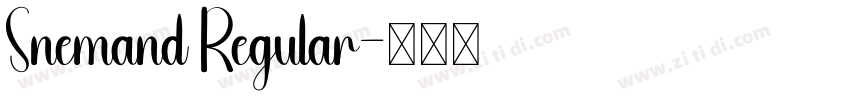 Snemand Regular字体转换